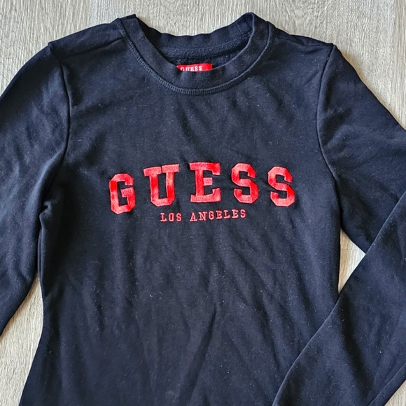 XSmall GUESS Los Angeles Black Sweatshirt Dress - Picture 2 of 4